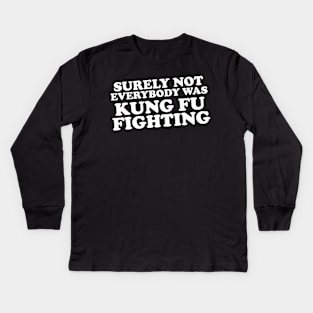 kungfu fighter Kids Long Sleeve T-Shirt